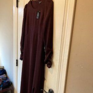 Express full length maroon dress NWT